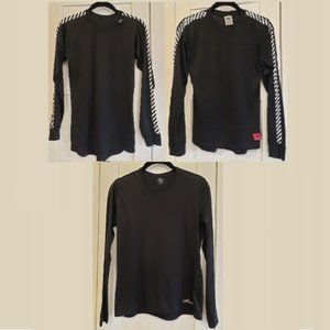 3 Polypropylene Base Layer Tops - 2 Helly Hansen & 1 Hot Chillys